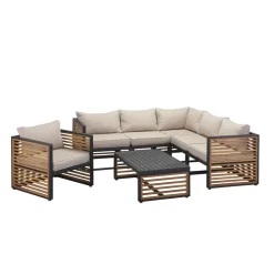 Gartensessel 'Livia' braun/beige