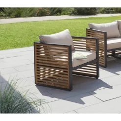 Gartensessel 'Livia' braun/beige