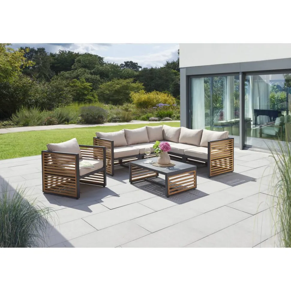 Gartensessel 'Livia' braun/beige