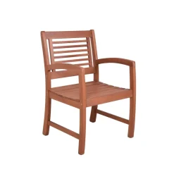 Gartensessel 'Madison' Eukalyptusholz braun 56 x 90 x 59 cm