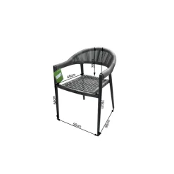 Gartensesselset 'Brooklyn' Aluminium anthrazit 6 Stück