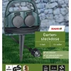 Gartensteckdose mit Erdspieß grün 4-fach