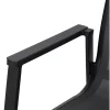 Gartenstuhl 'Chiara' stapelbar Aluminium grau/schwarz 55 x 85 x 63 cm