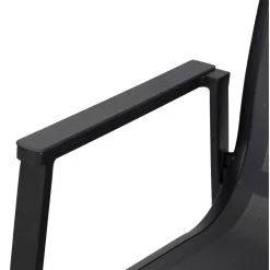Gartenstuhl 'Chiara' stapelbar Aluminium grau/schwarz 55 x 85 x 63 cm