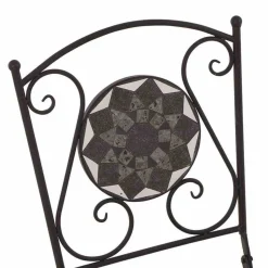 Gartenstuhl 'Como' klappbar Stahl schwarz 39 x 88,5 x 49,5 cm