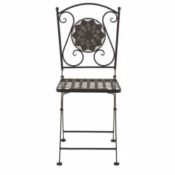 Gartenstuhl 'Como' klappbar Stahl schwarz 39 x 88,5 x 49,5 cm