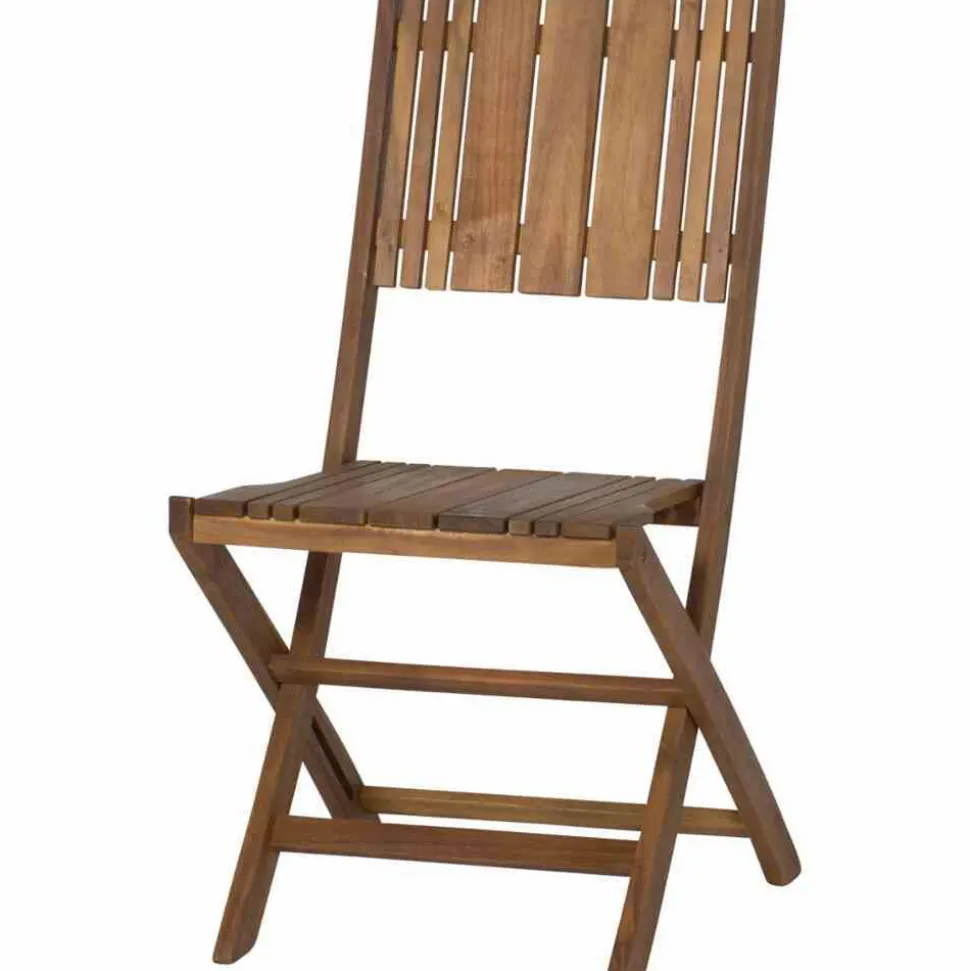 Gartenstuhl 'Falun' klappbar Akazienholz braun 46 x 89 x 54,5 cm