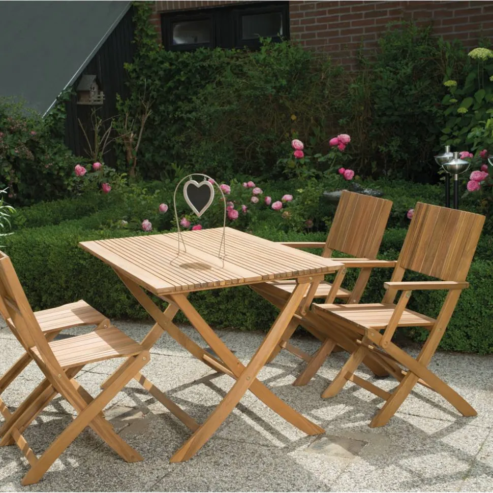 Gartenstuhl 'Falun' klappbar Akazienholz braun 46 x 89 x 54,5 cm