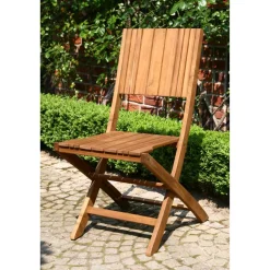 Gartenstuhl 'Falun' klappbar Akazienholz braun 46 x 89 x 54,5 cm