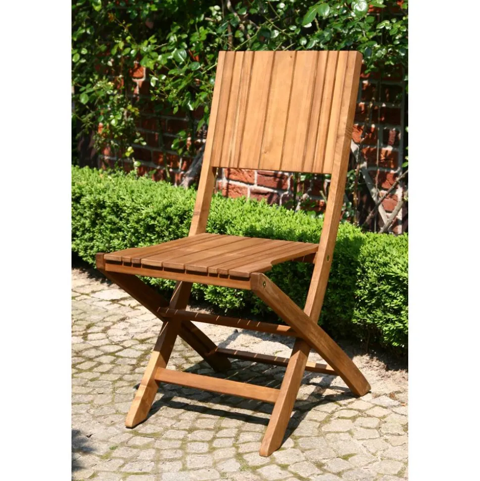 Gartenstuhl 'Falun' klappbar Akazienholz braun 46 x 89 x 54,5 cm