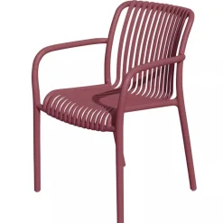 Gartenstuhl 'Frida' stapelbar Kunststoff rosa 53 x 81 x 55 cm