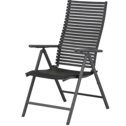 Gartenstuhl 'Marie' klappbar Stahl schwarz 70 x 104 x 55,5 cm