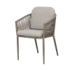 Gartenstuhl 'Mia' stapelbar Aluminium/Kunststoff taupe 57,5 x 60 x 75 cm