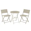 Gartenstuhl 'Nika' klappbar beige 45 x 81 x 51 cm