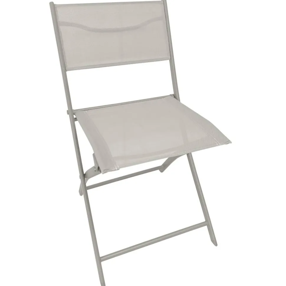 Gartenstuhl 'Nika' klappbar beige 45 x 81 x 51 cm