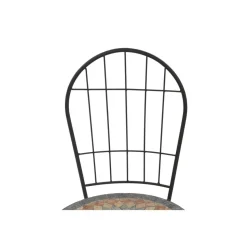 Gartenstuhl 'Prato' stapelbar Stahl schwarz 43 x 93,5 x 49 cm