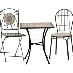 Gartenstuhl 'Prato' stapelbar Stahl schwarz 43 x 93,5 x 49 cm