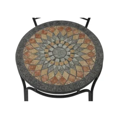 Gartenstuhl 'Prato' stapelbar Stahl schwarz 43 x 93,5 x 49 cm