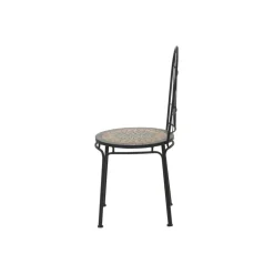 Gartenstuhl 'Prato' stapelbar Stahl schwarz 43 x 93,5 x 49 cm