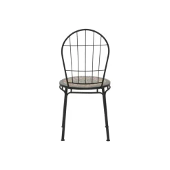 Gartenstuhl 'Prato' stapelbar Stahl schwarz 43 x 93,5 x 49 cm