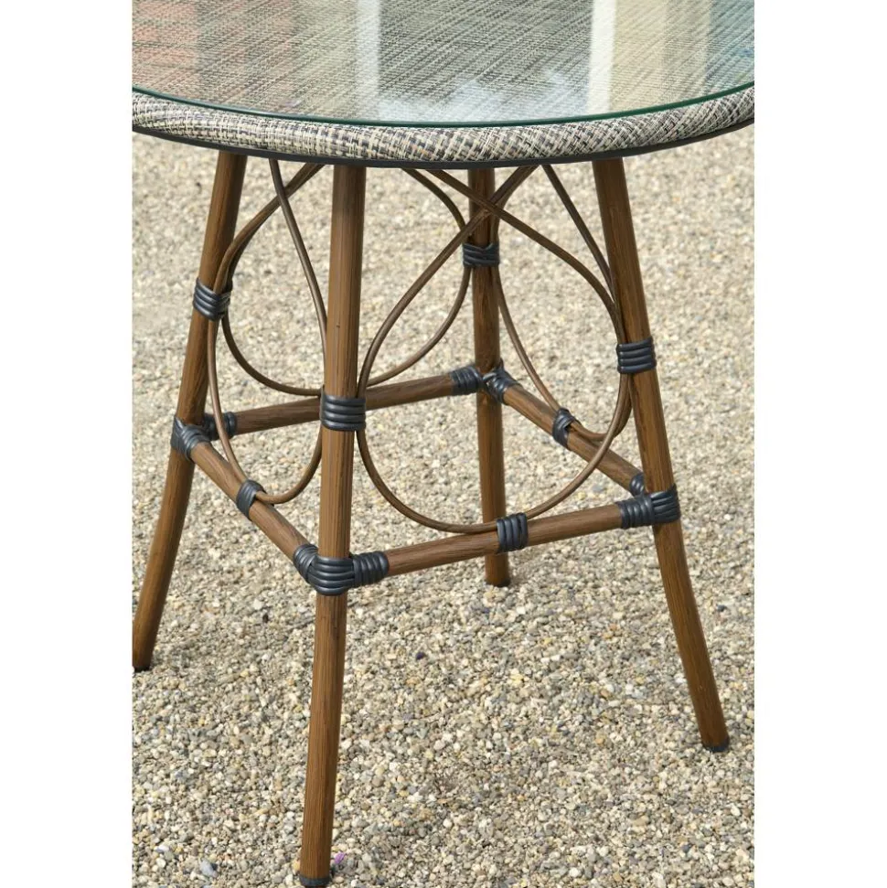 Gartenstuhl 'Rita' Aluminium beige 60,5 x 56 x 85 cm