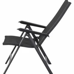 Gartenstuhl 'Tesoro' klappbar Aluminium anthrazit 60,5 x 110 x 44 cm