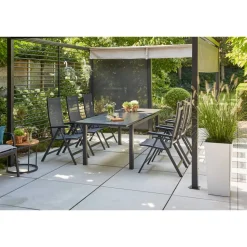 Gartenstuhl 'Tesoro' klappbar Aluminium anthrazit 60,5 x 110 x 44 cm