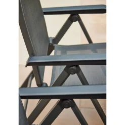 Gartenstuhl 'Tesoro' klappbar Aluminium anthrazit 60,5 x 110 x 44 cm
