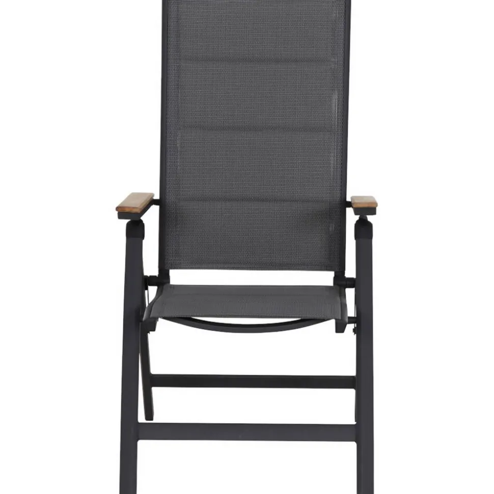 Gartenstuhl 'Tesoro' klappbar Aluminium anthrazit 60,5 x 110 x 68 cm