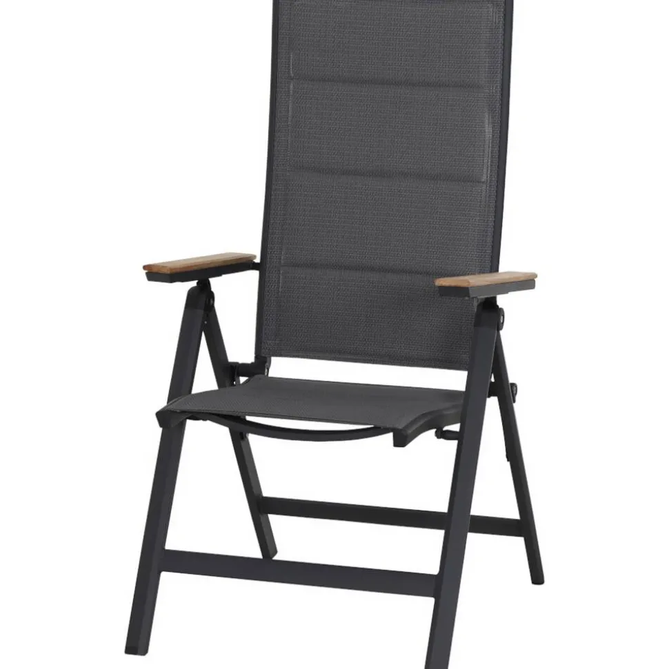 Gartenstuhl 'Tesoro' klappbar Aluminium anthrazit 60,5 x 110 x 68 cm