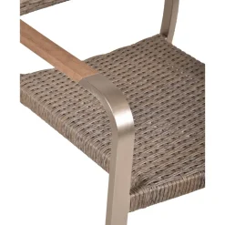 Gartenstuhlset 'Florence' stapelbar Aluminium braun 2 Stück