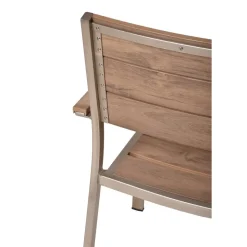 Gartenstuhlset 'Florence' stapelbar Aluminium braun 2 Stück