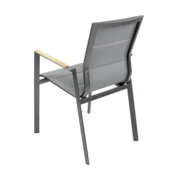 Gartenstuhlset 'Newport' stapelbar Aluminium anthrazit 2 Stück