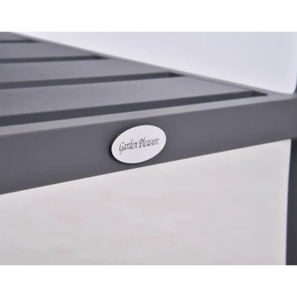 Gartenstuhlset 'Treviso' stapelbar Aluminium anthrazit 2 Stück