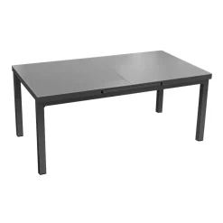 Gartentisch 'Boston' ausziehbar Aluminium/Sicherheitsglas 100 x 77,5 x 180/240 cm