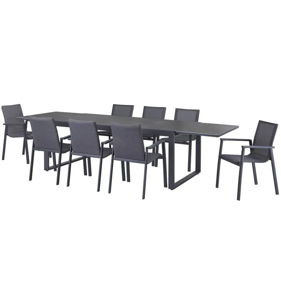 Gartentisch 'Chiara' ausziehbar Aluminium/PVC 200/310 x 100 x 75 cm
