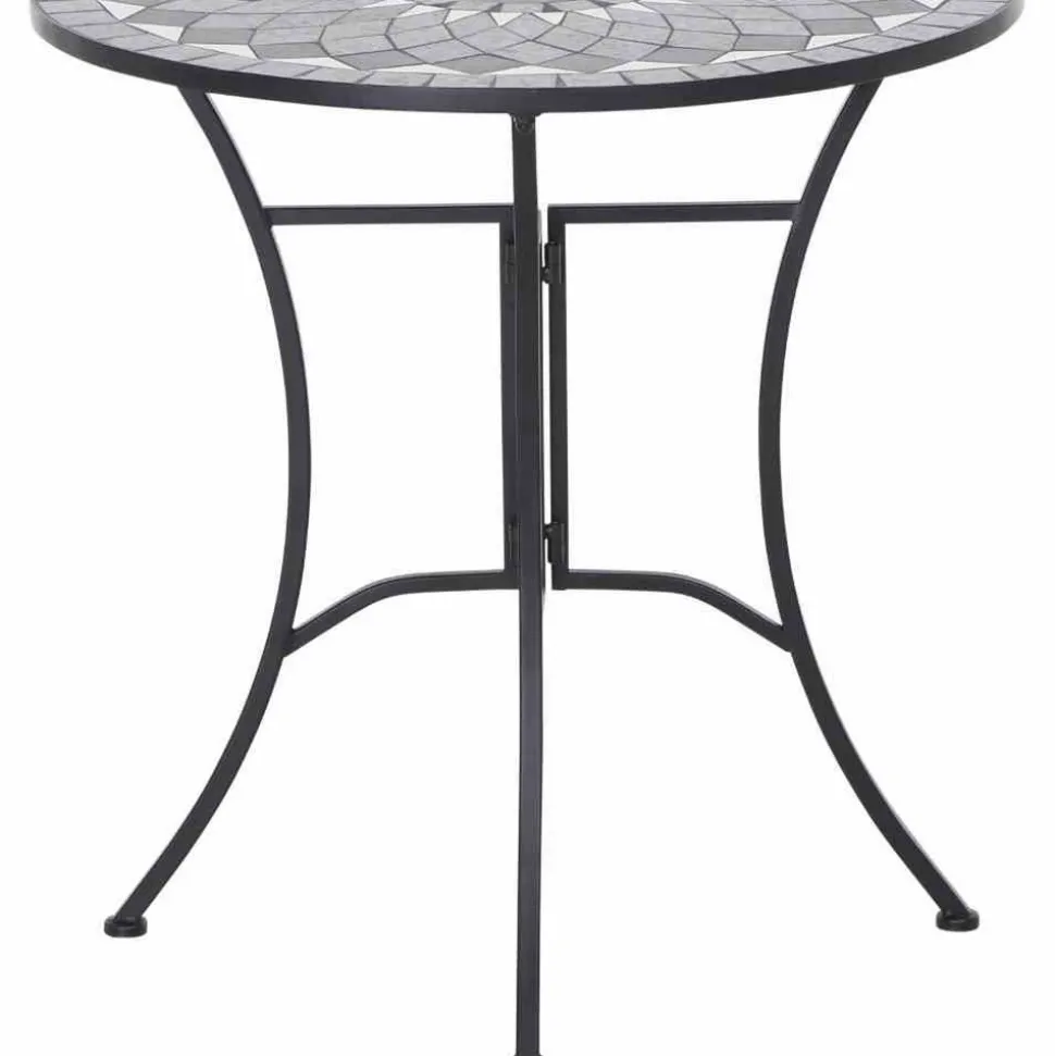 Gartentisch 'Como' Stahl/Keramik 35,5 x 71 x 70 cm