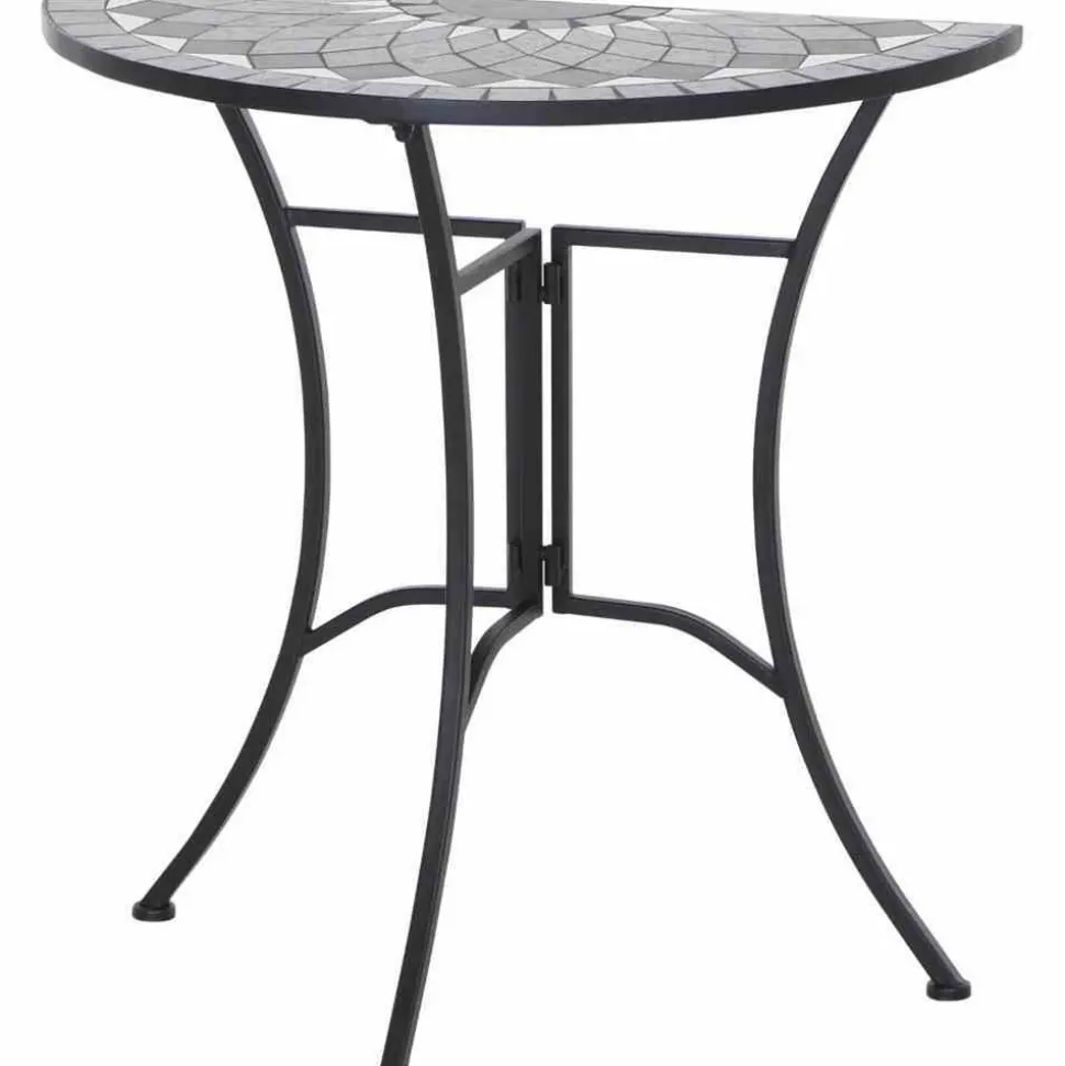 Gartentisch 'Como' Stahl/Keramik 35,5 x 71 x 70 cm