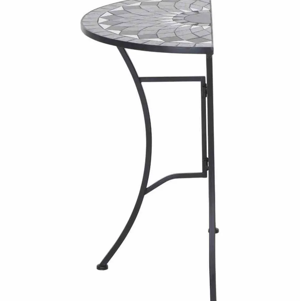 Gartentisch 'Como' Stahl/Keramik 35,5 x 71 x 70 cm