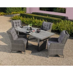 Gartentisch 'Delia' Aluminium/Polywood 94 x 74 x 210 cm