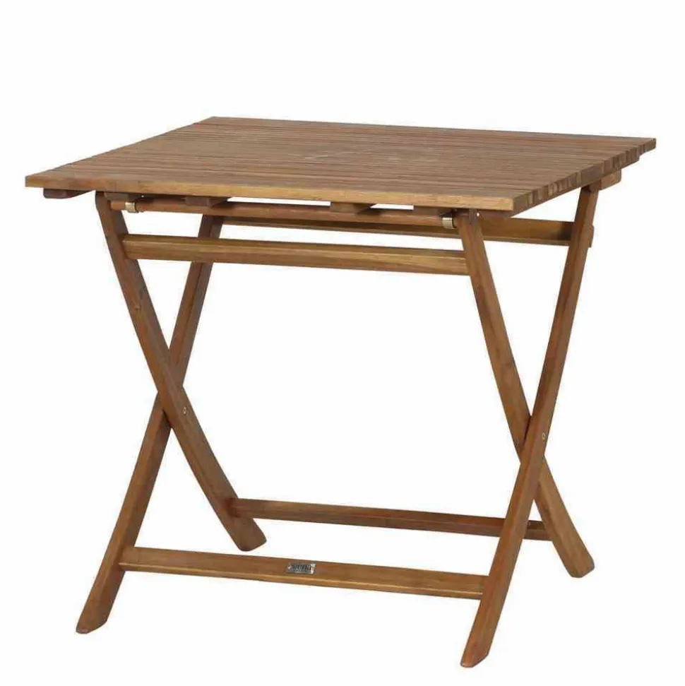 Gartentisch 'Falun' klappbar Akazienholz 80 x 74 x 80 cm
