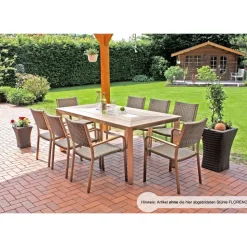 Gartentisch 'Florence' Aluminium 100 x 75 x 192 cm