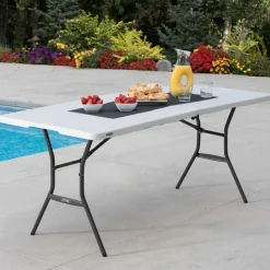 Gartentisch klappbar Stahl/Kunststoff 76 x 74 x 183 cm