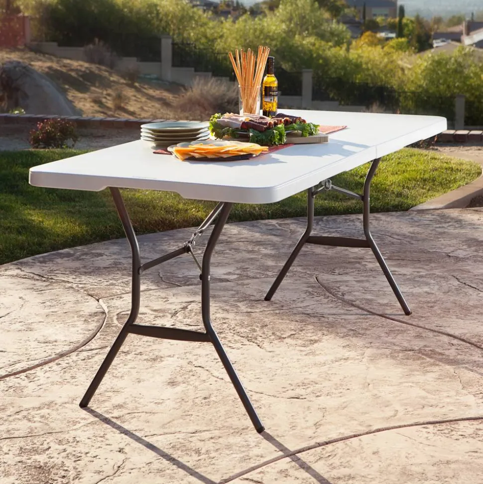 Gartentisch klappbar Stahl/Kunststoff 76 x 74 x 183 cm