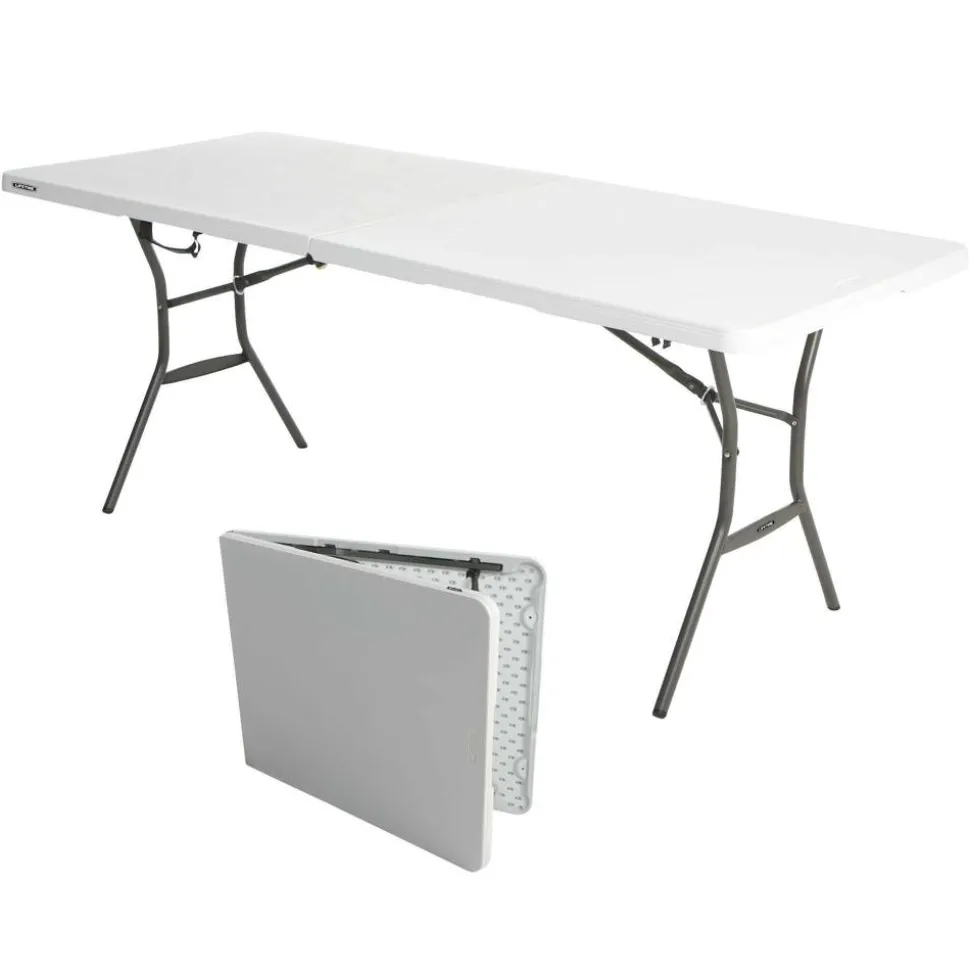 Gartentisch klappbar Stahl/Kunststoff 76 x 74 x 183 cm