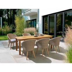 Gartentisch 'Leona' Akazienholz 90 x 75 x 220 cm