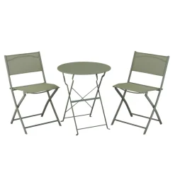 Gartentisch 'Nika' klappbar Stahl grün Ø 60 x 70 cm