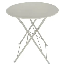 Gartentisch 'Nika' klappbar Stahl beige Ø 60 x 70 cm