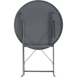 Gartentisch 'Nika' klappbar Stahl grau Ø 60 x 70 cm