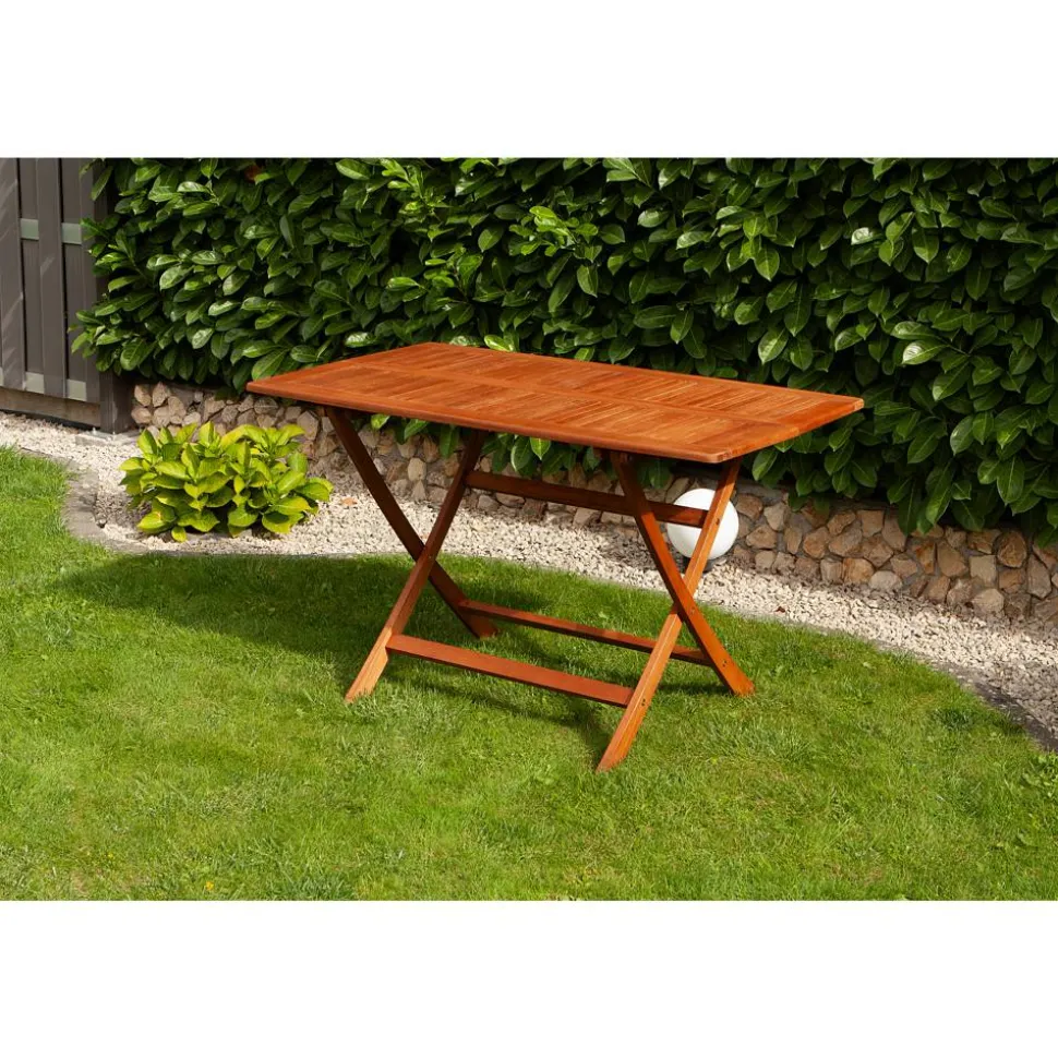 Gartentisch 'Orlando' klappbar Eukalyptusholz 120 x 70 x 74 cm